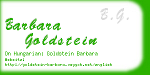 barbara goldstein business card